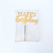 Load image into Gallery viewer, Happy Birthday Acrylic Cake Topper