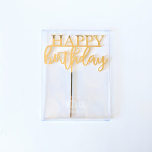 Happy Birthday Acrylic Cake Topper