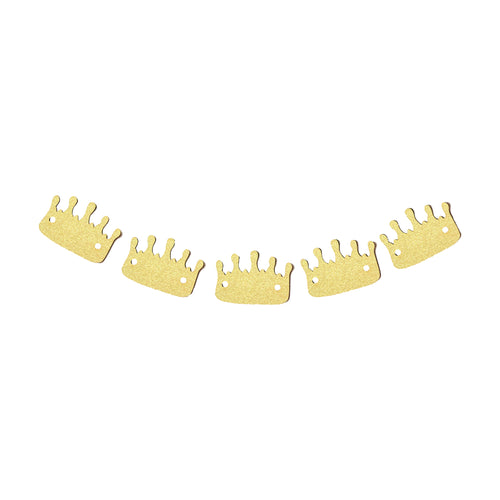 Gold Glitter Crown Garland