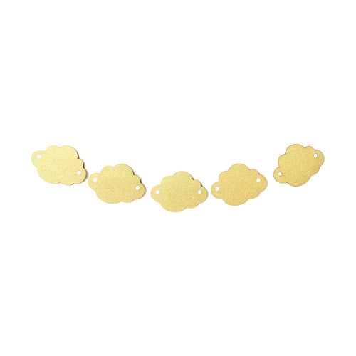 Gold Glitter Cloud Garland