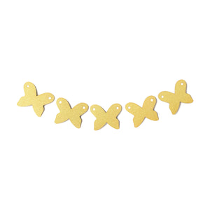 Gold Glitter Butterfly Garland