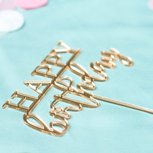 Happy Birthday Acrylic Cake Topper